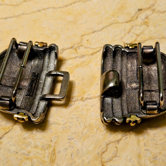 Vintage Paquette silver and goldtone belt buckle - Picture 5 of 7